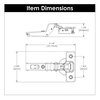 Hickory Hardware Hinge Soft-Close Faceless, 2PK HH74722-14